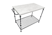 Load image into Gallery viewer, Artisan,, French‑Inspired Kitchen Island – Scratch‑Resistant HPL Top, Metal Frame, Storage Shelf, Built‑In Towel Racks