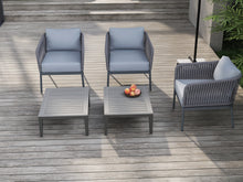 Load image into Gallery viewer, RopeVibe,, Outdoor Patio Conversational Set with Cushions (Set of 5)