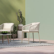 Load image into Gallery viewer, RopeVibe,, Outdoor Patio Dining Chairs with Cushions (Set of 2)