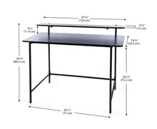 Load image into Gallery viewer, Modernatta,, Writing Desk with Shelf 48" x 20" (120 cm x 50 cm)