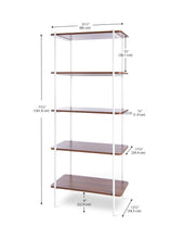 Load image into Gallery viewer, Modernatta,, Etagere Bookcase 5-tier 32" W x 72" H (80 cm x 182 cm)