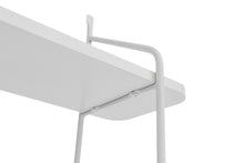 Load image into Gallery viewer, Modernatta Wall Wood Ladder Shelf – 3‑Tier Compact, White Metal Frame, Wood‑Look Melamine Shelves
