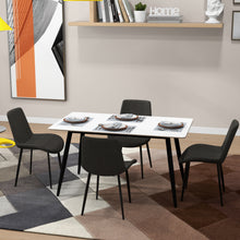 Load image into Gallery viewer, Nova,, Mid‑Century Modernist Dining Chairs (Set of 4) – Ergonomic Curved Back, Upholstered Seat, Metal Frame

